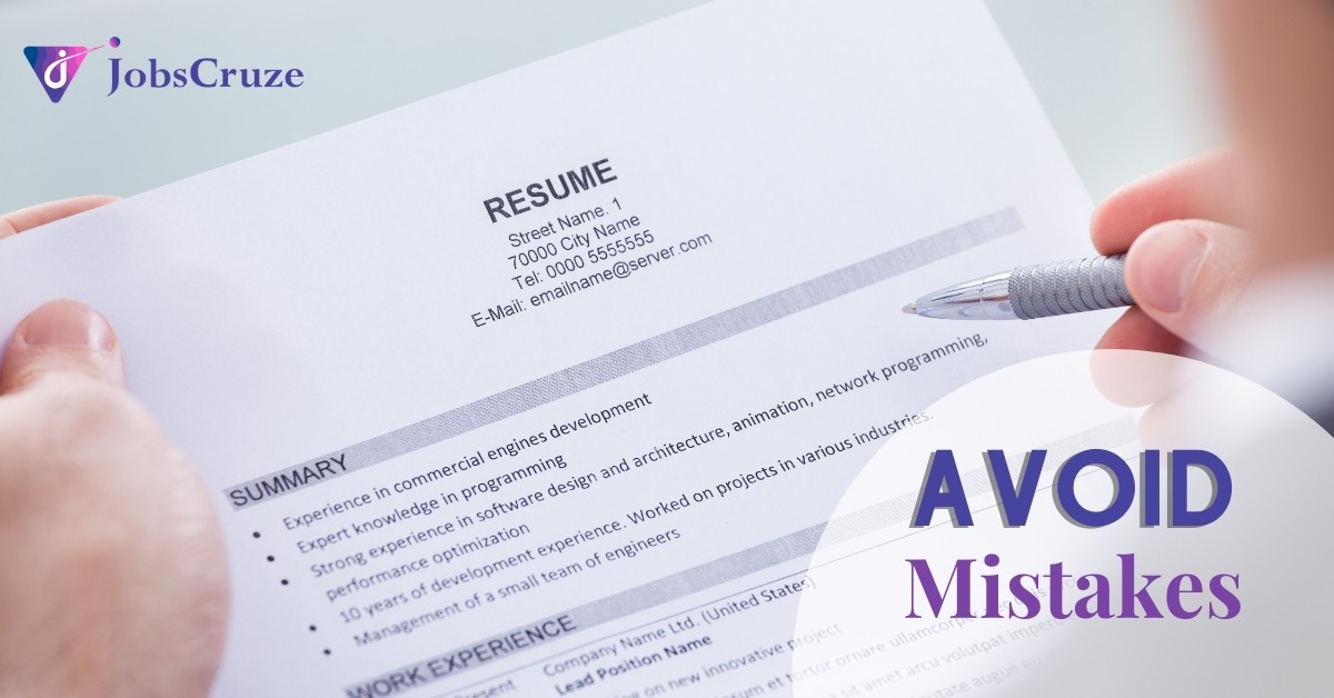 How to avoid common mistakes while creating a resume.